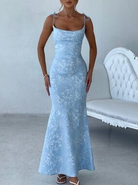 Whitney Maxi Dress - Blue Floral
